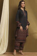 Teal Polyester Straight Suit Set image number 5