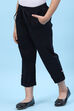 Powder Blue Cotton Solid Pant image number 3