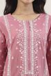 Pink Cotton Straight Suit Set image number 1