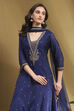 Red Embroidered Festive Kalidar Suit Set image number 7