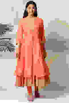 Coral Art Silk Anarkali Kurta Churidar Set image number 0