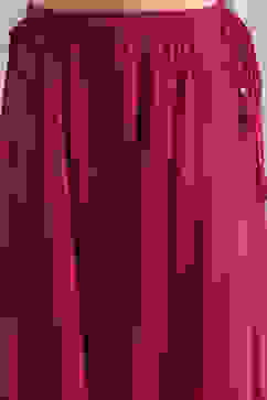 Red Embroidered Straight Suit Set image number 2