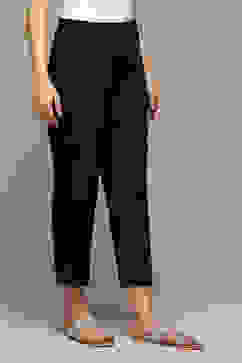 Black Cotton Slim Pant image number 3