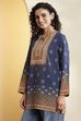 Blue Polyester Straight Kurti image number 2