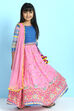 Pink Cotton Lehenga Set image number 4