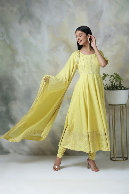 Red Cotton Anarkali Suit image number 2