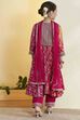 Pink Viscose Rayon Anarkali Suit Set image number 5