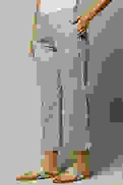 Marine Blue Cotton Yarndyed Pants image number 3