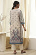 Blue Pure Cotton Printed Straight Kurta image number 3