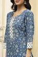 Lime Green and White Cotton Screen Print Unstitched Suit Set image number 2