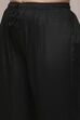 Black Silk Blend Printed- Embroidered Unstitched Suit Set image number 3