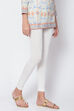 Off White Viscose And Lycra Leggings image number 0