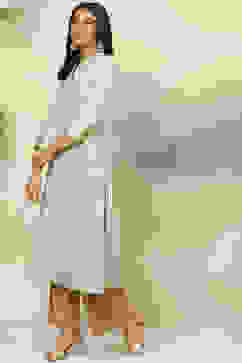 Sea Green Cotton Straight Kurta image number 2