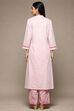 Teal Cotton A-Line Kurta Palazzo Suit Set image number 5