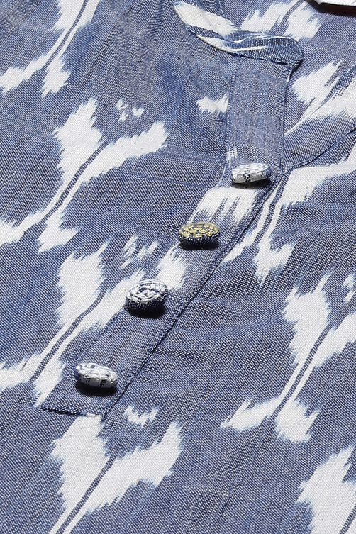 Blue & White Cotton woven 2 Piece Set image number 1