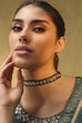 Gold Brass Kundan Necklace image number 3