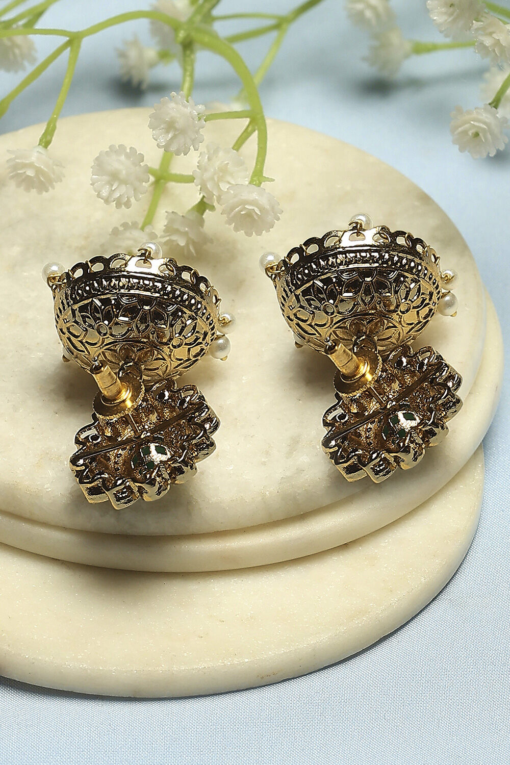 Green Stone Earrings image number 2