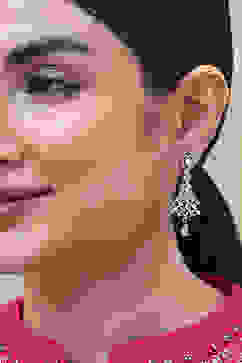 White Alloy Drop & Danglers image number 1