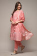 Sea Green Cotton Straight Kurta Pants Suit Set image number 0