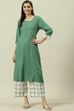 Pink & Purple Solid Rayon Straight Suit Set image number 0