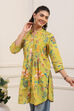Green Cotton Printed Straight Kurti image number 2