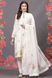 Rohit Bal Yellow Cotton Silk Straight Yarndyed Suit Set image number 0