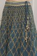 Teal Cotton Blend Dyed Lehenga Set image number 2