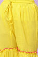 Blue Cotton Girls Straight Kurta Sharara Suit Set image number 3
