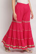 Blue Cotton Sharara Pants image number 4