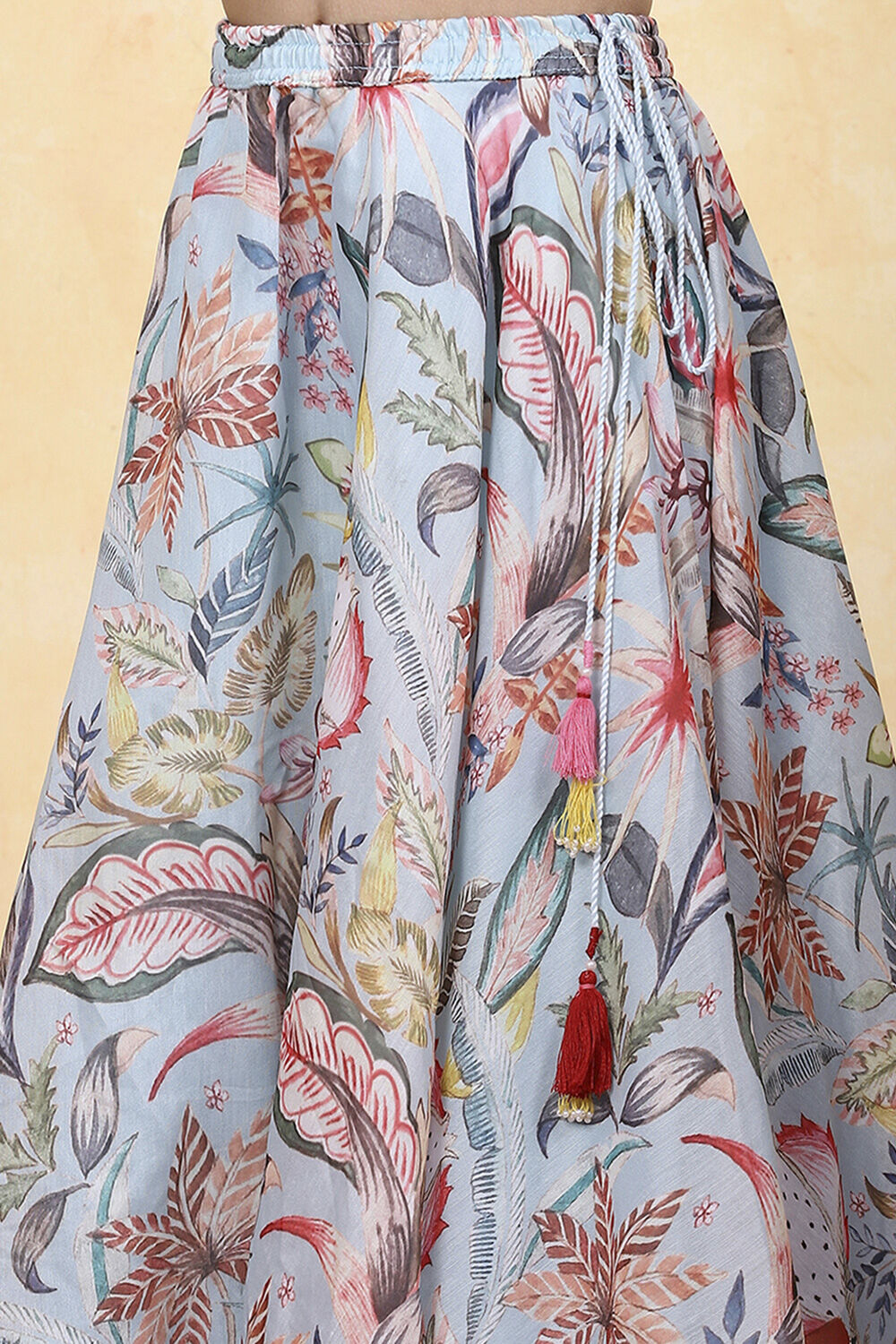 Blue Georgette Dyed Relaxed Lehenga Set image number 2