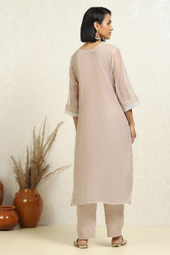 Light Mauve Machine Embroidered Unstitched Suit Set image number 5