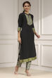 Mustard Cotton Modal Digital Print Unstitched Suit Set image number 6