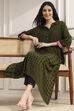Indigo Blue Viscose Straight Printed Kurta image number 0