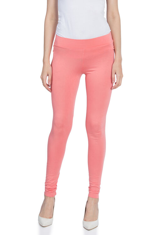 White Cotton And Art Silk Leggings image number 0