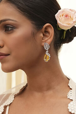 Yellow Brass Danglers image number 1
