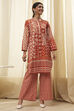 Rust Pure Cotton Printed Kurta Set image number 6