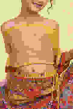 Assorted Polyester Printed Tiered Lehenga Set image number 1