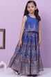 Green Art Silk Flared Lehenga image number 5