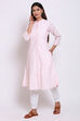 Light Blue Viscose Printed Kurta image number 3