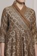 Brown Cotton Anarkali Yarndyed Suit Set image number 1