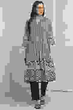 Black Viscose Rayon A-Line Kurta image number 0