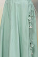 Sea Blue Poly Metallic Straight Kurta Palazzo Suit Set image number 3