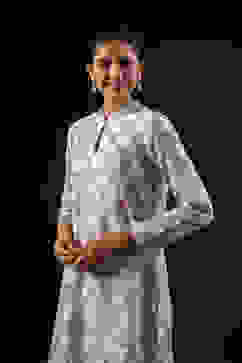 Rohit Bal Off White Cotton Silk Straight Printed Suit Set image number 1