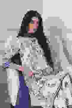 Blue Viscose Rayon Straight Suit Set image number 9