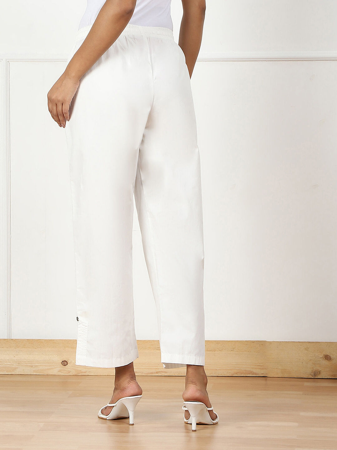 Fuschia Cotton Straight Pant image number 5