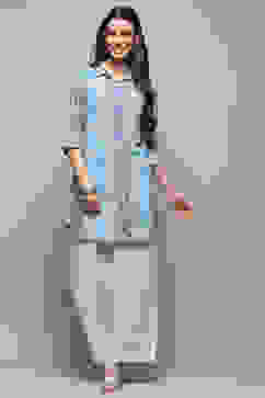 Blue Rayon Straight Kurti image number 0