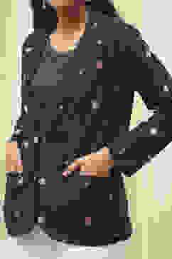 Navy Cotton Straight Yarndyed 2 Piece Set image number 1