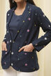 Navy Cotton Straight Yarndyed 2 Piece Set image number 1