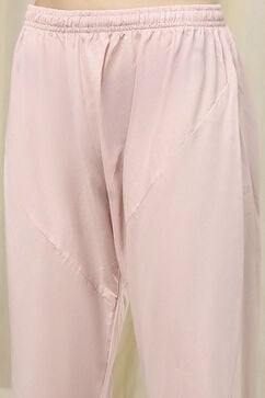Light Pink Cotton Fitted Suit Set image number 2