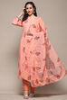 Pista Green Cotton Blend Unstitched Suit set image number 1